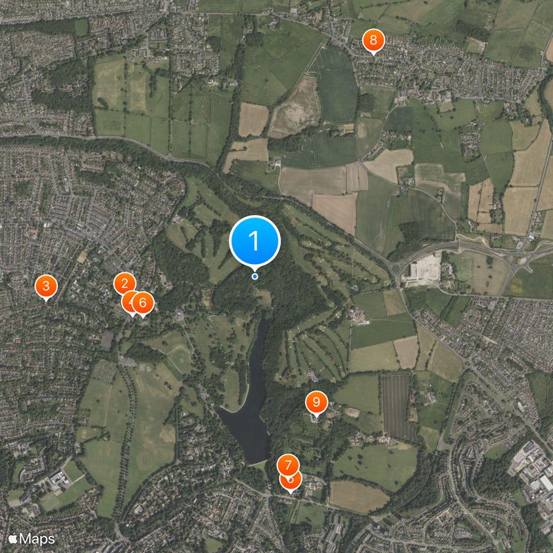 Roundhay Park Mapa