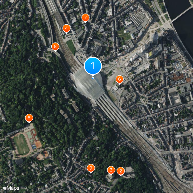 Liège-Guillemins railway station Map
