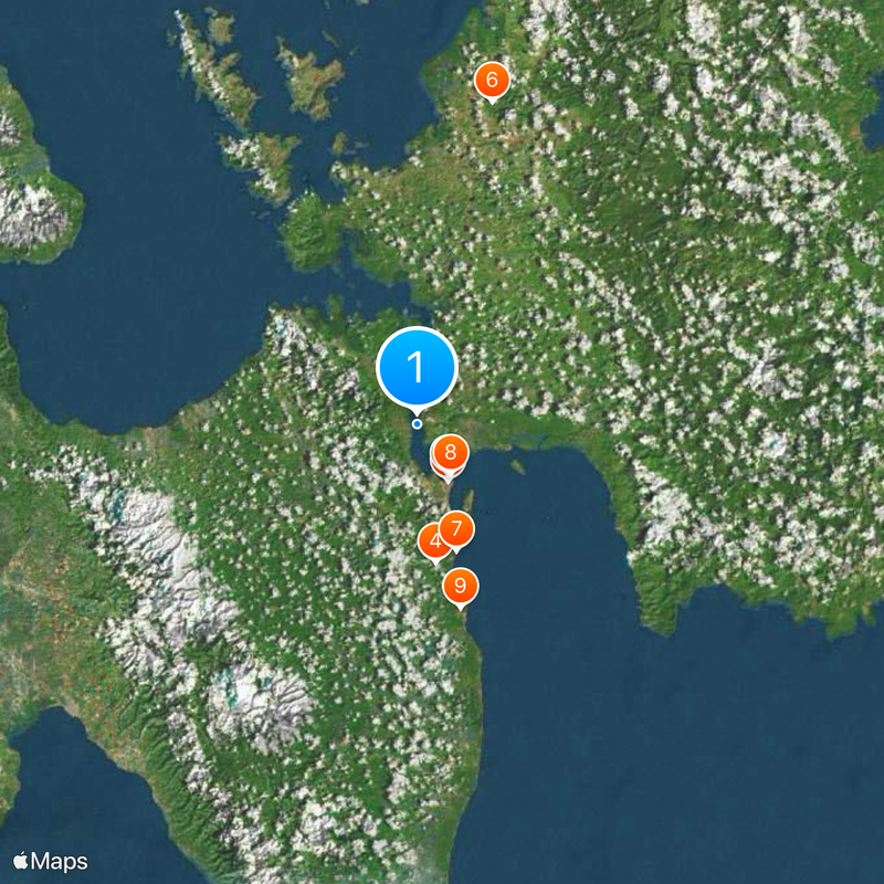 San Juanico Bridge Map
