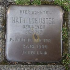 Stolperstein dedicated to Mathilde Oster