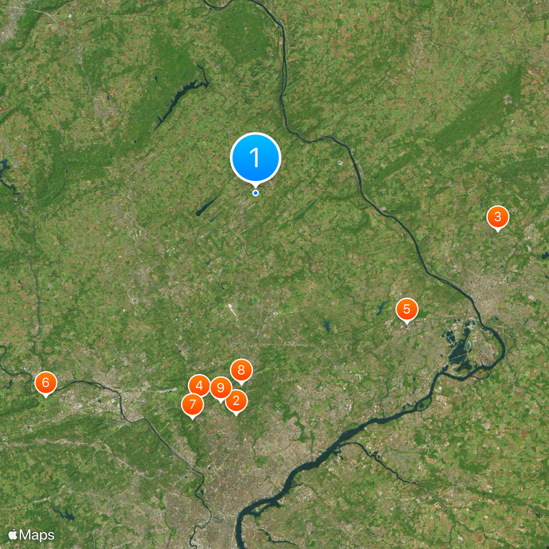 Condado de Bucks Mapa