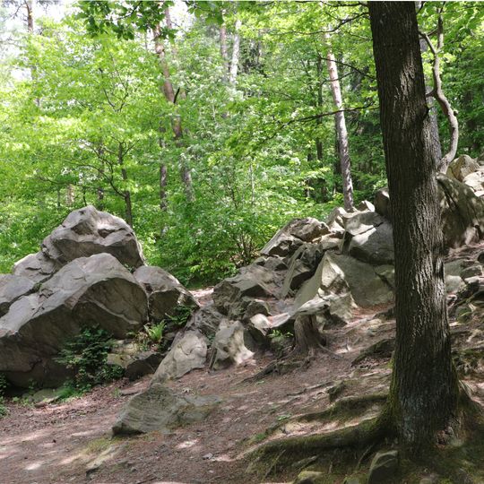 Felsgruppe am Wildpark N von Haibach