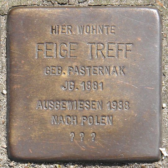 Stolperstein en memoria de Feige Treff