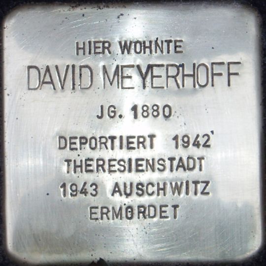 Stolperstein dedicated to David Meyerhoff