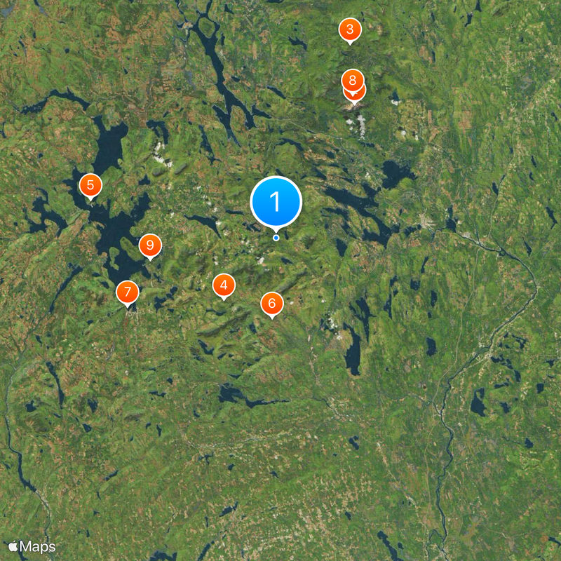 Hundred-Mile Wilderness Mapa