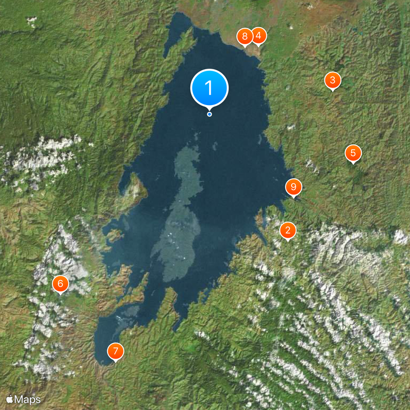 Kivu lake Map