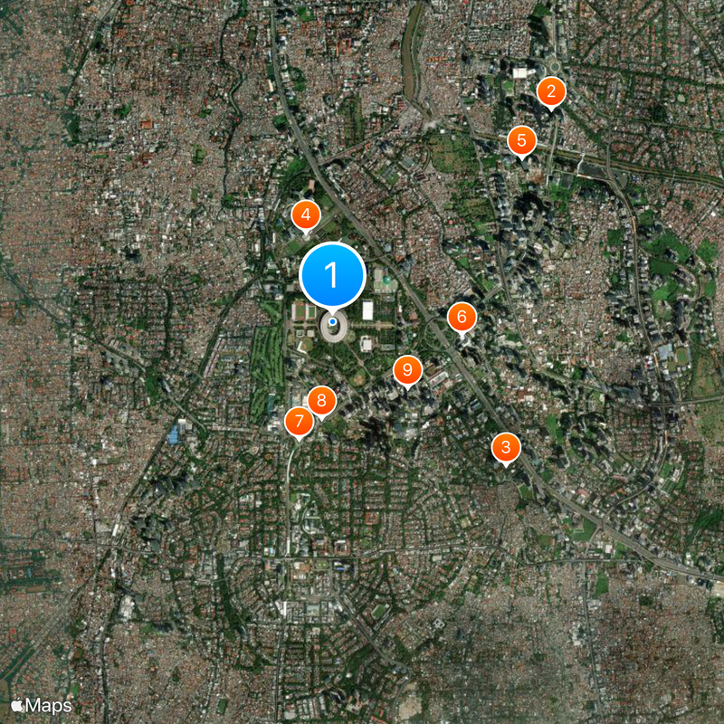 Gelora Bung Karno Stadium Map