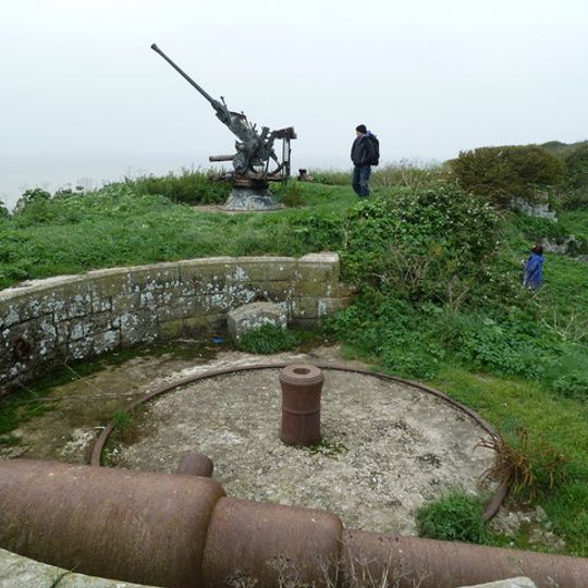 Two Palmerstonian gun batteries on Steep Holm