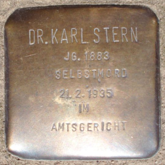 Stolperstein en memoria de Karl Stern